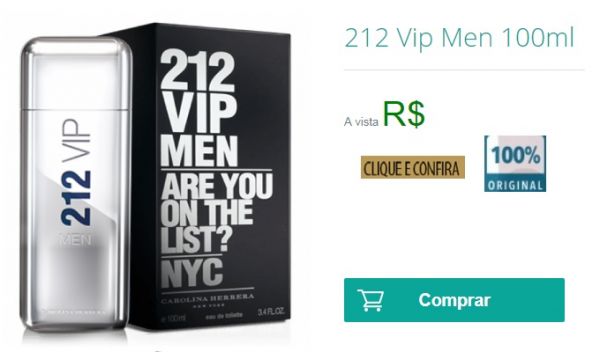 Perfume 212 Vip Men 100ml 100% original - Carolina Herrera - Importado