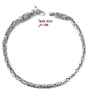 Pulseira de Prata - Bali   - 21cm XIU  ponto peruano